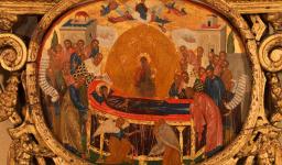 Νυχτερινή Θεία Λειτουργία της Κοιμήσεως της Θεοτόκου στην Αγία Βαρβάρα Ιλίου