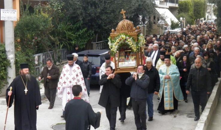 Πλήθος λαού στην πανήγυρη του Αγ. Τρύφωνος
