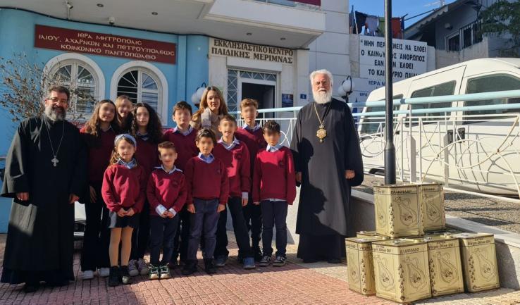 Προσφορά αγάπης από τα Μοντεσσοριανά Σχολεία Βαρυμπόμπης στην Ιερά Μητρόπολη Ιλίου