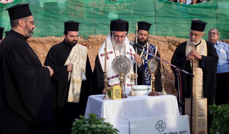 Βίντεο από τη θεμελίωση του Ι.Ν. στο Ολυμπιακό χωριό