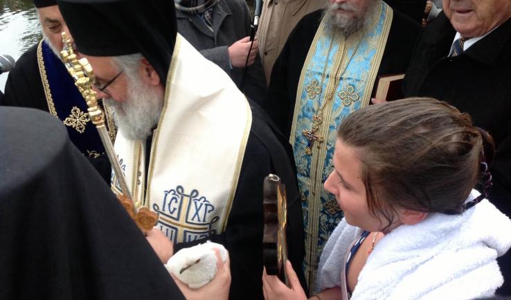 Αγιασμός των υδάτων στη λίμνη Αγ. Τριάδος